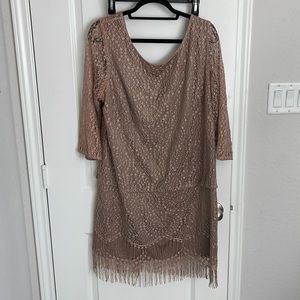 Metallic Fringe Dress